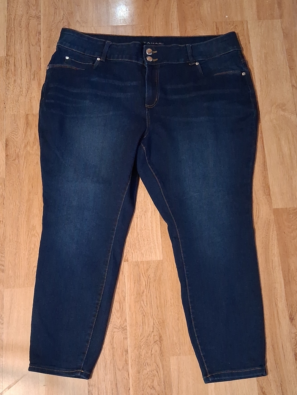 Tahari Women's Dark Indigo Skinny Jeans